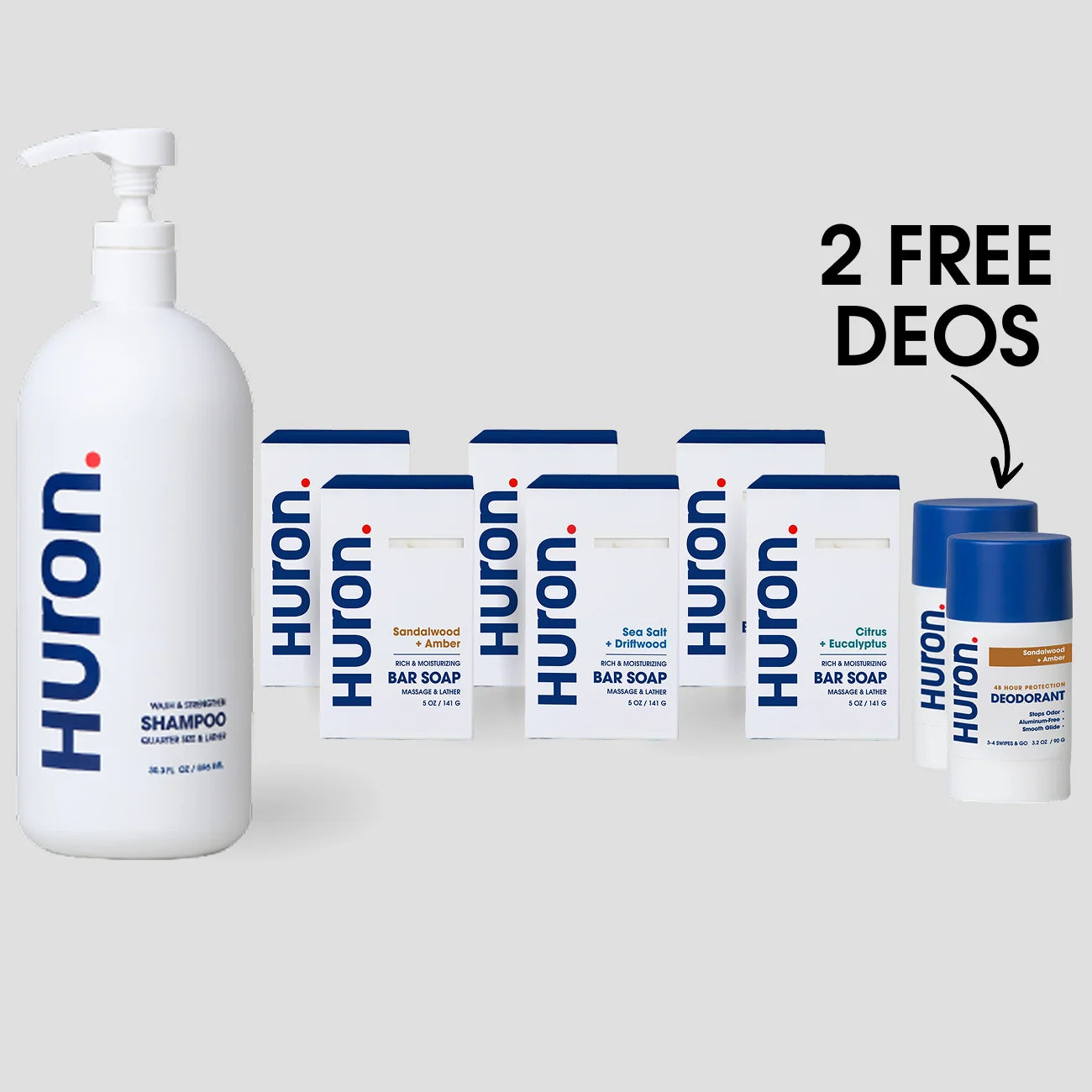 Bar Soap Shower Set + 2 FREE Deodorants